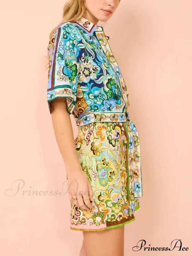 Special Satin Stylish Print Mini Dress - Image 2