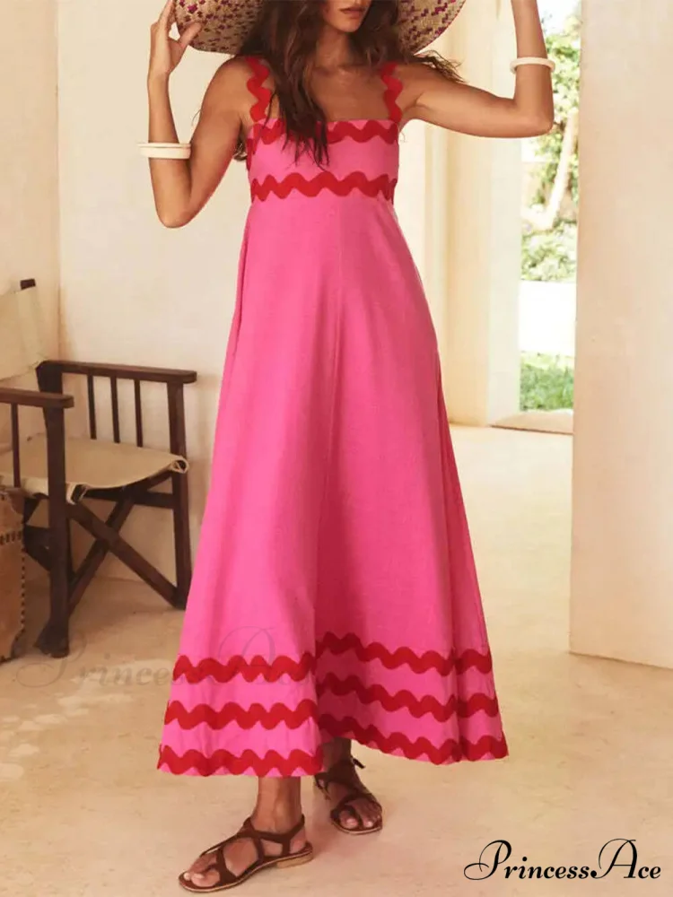 Square Neck Stylish Strap Maxi Dress - Image 3
