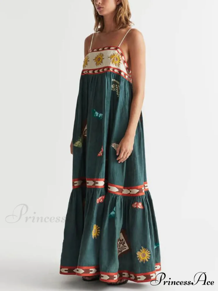 Summer Fun Unique Charming Printed Midi Dress - Image 2