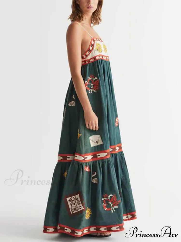 Summer Fun Unique Charming Printed Midi Dress - Image 3