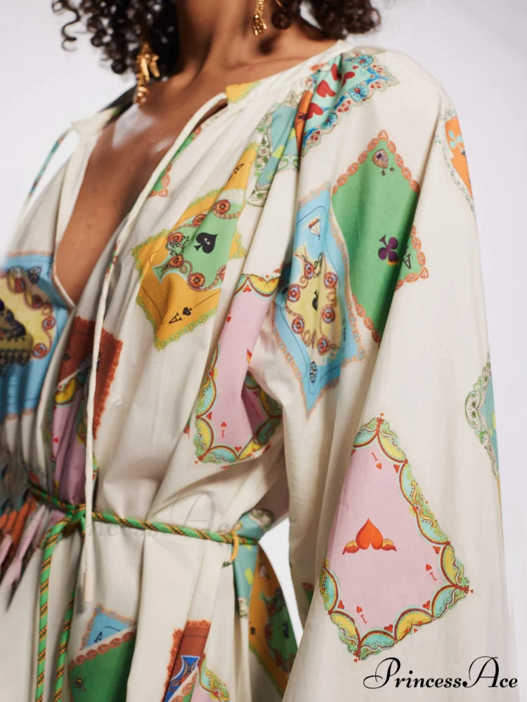 Unique Art Print Bubble Graceful Long Sleeve Versatile Mini Dress - Image 2
