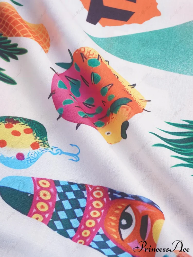 Unique Print Smocked Charming Back Pocket Maxi Dress - Image 5