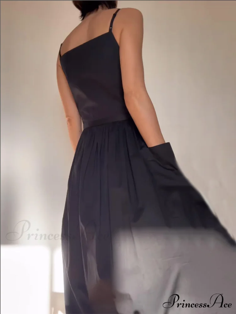 Unique Side Slit Charming Lace-Up Pocket Vest Dress - Image 4