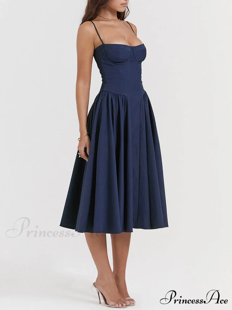 V-Neck Strapless Stylish Midi Dress - Image 6