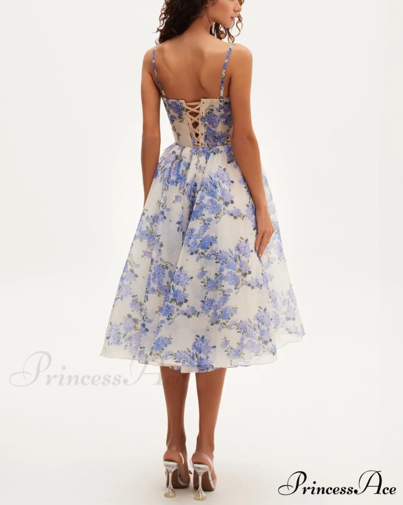 2024ss Sexy Halter Charming Print Casual Dress - Image 2