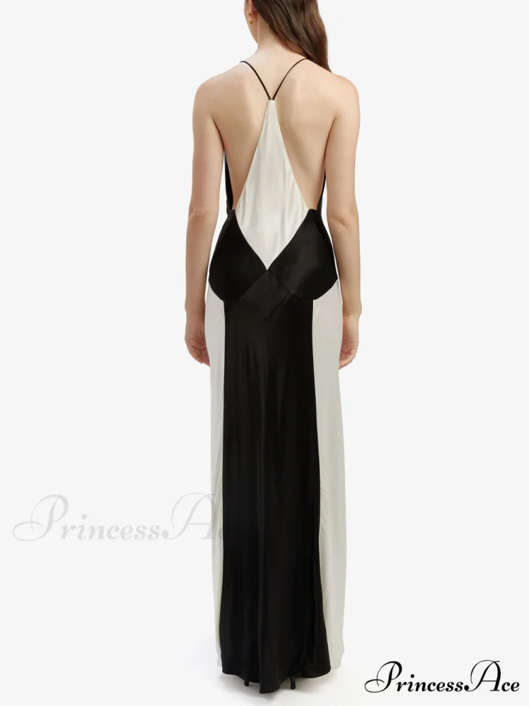 Black Ivory Stylish Contrast Maxi Dress - Image 4