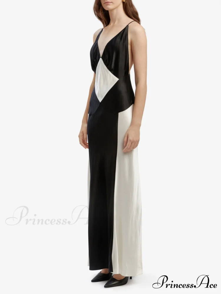 Black Ivory Stylish Contrast Maxi Dress - Image 5