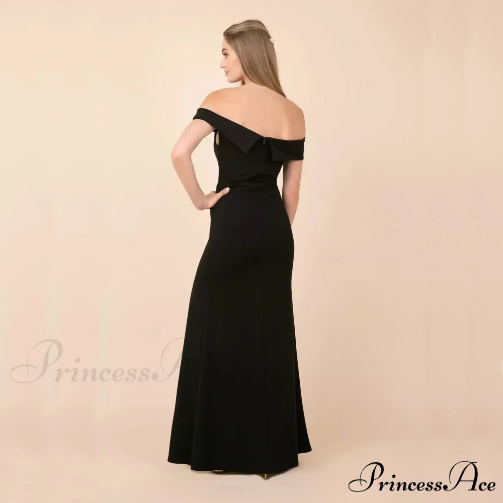 Coralie Off Shoulder Charming Front Slit Dress - Image 2
