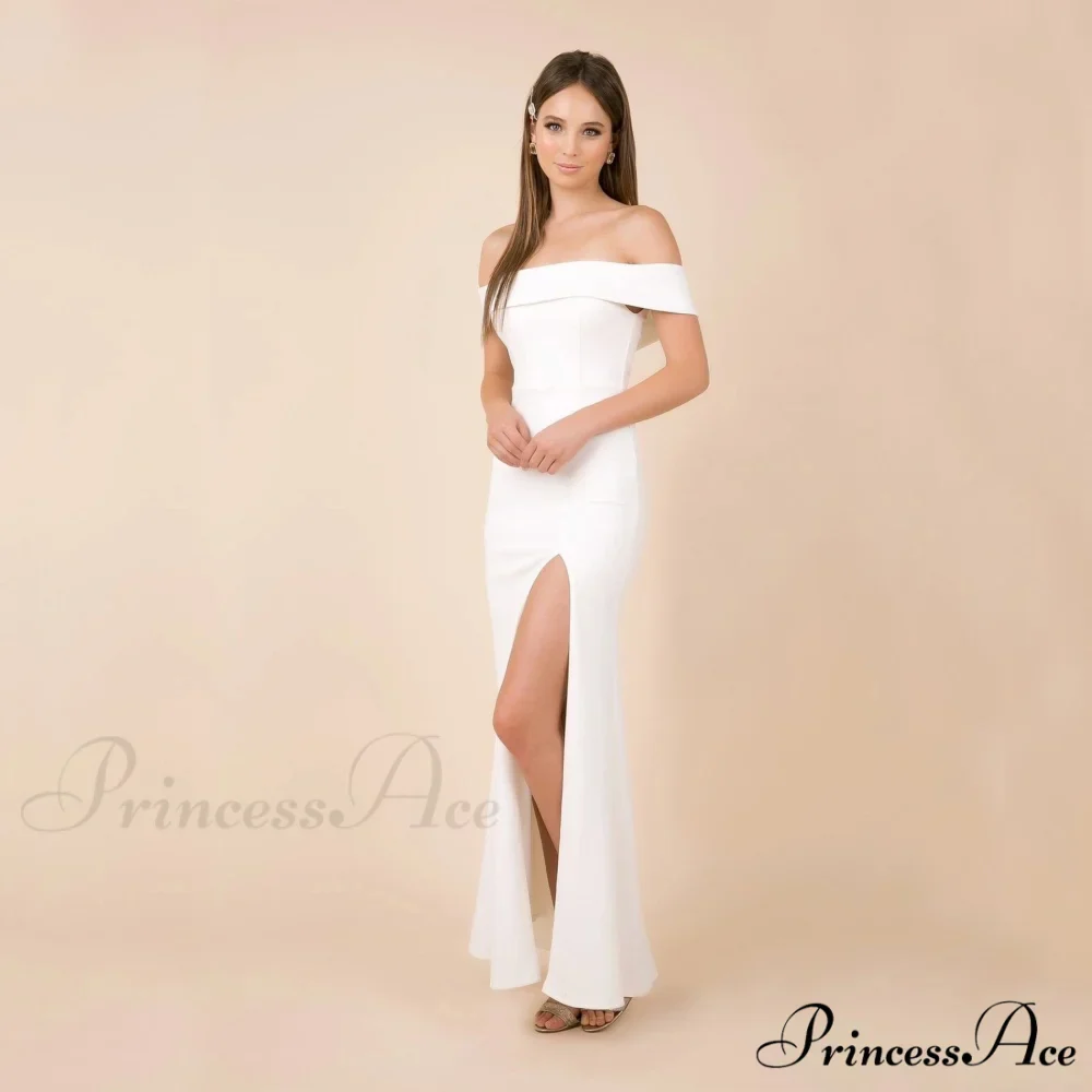 Coralie Off Shoulder Charming Front Slit Dress - Image 3