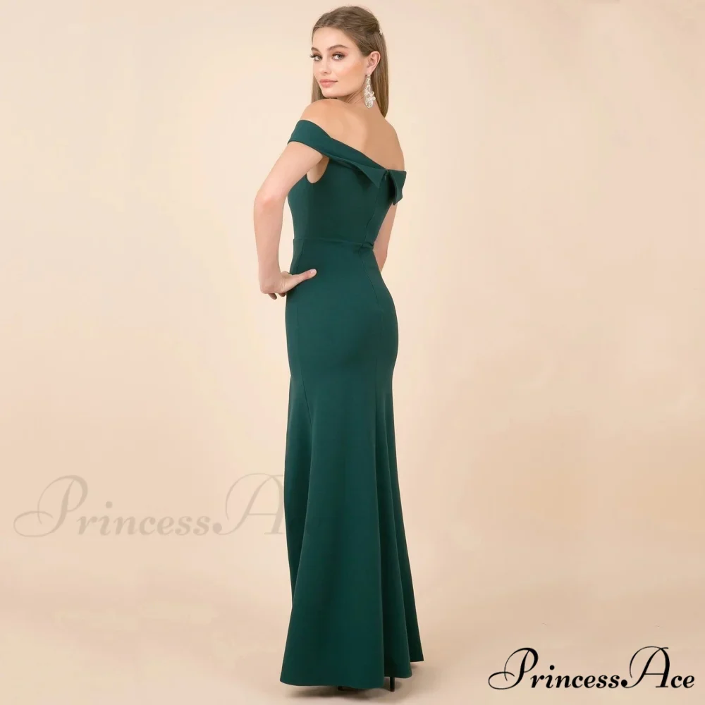 Coralie Off Shoulder Charming Front Slit Dress - Image 8
