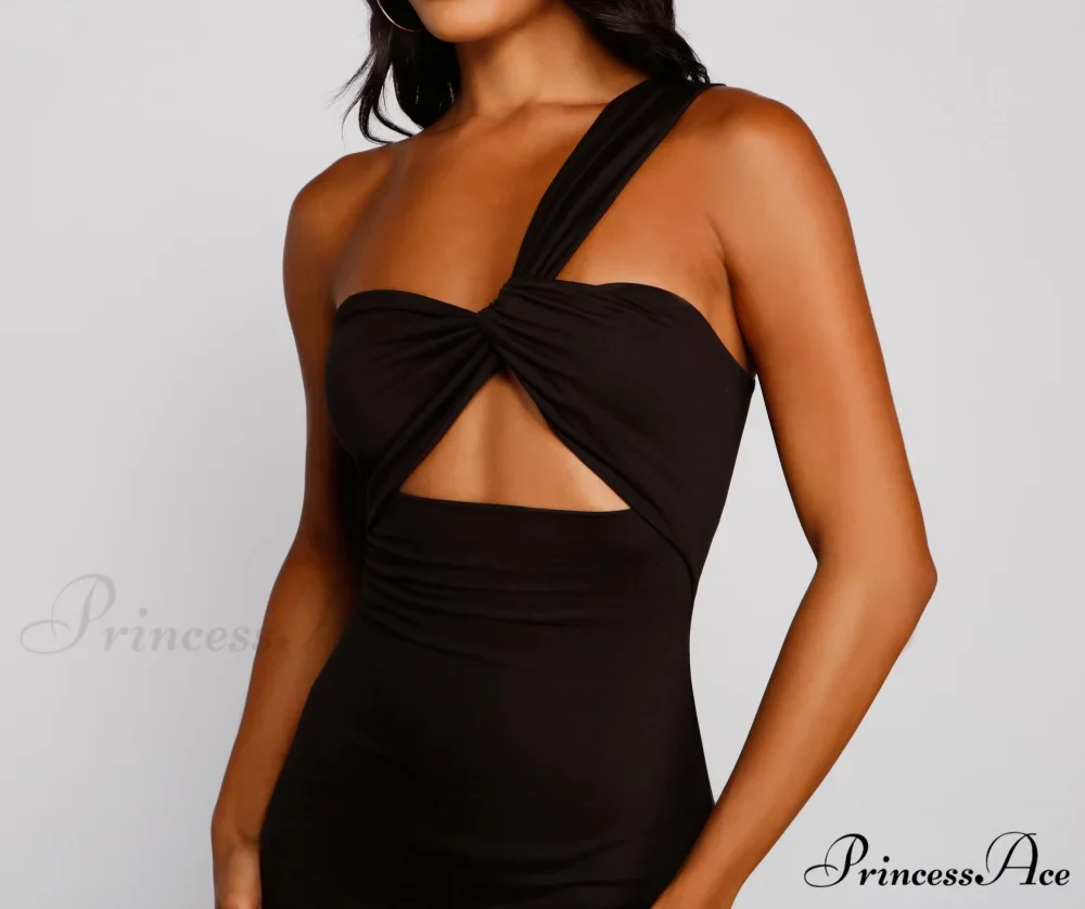 Cutout The Drama Charming One Shoulder Bodycon - Image 3