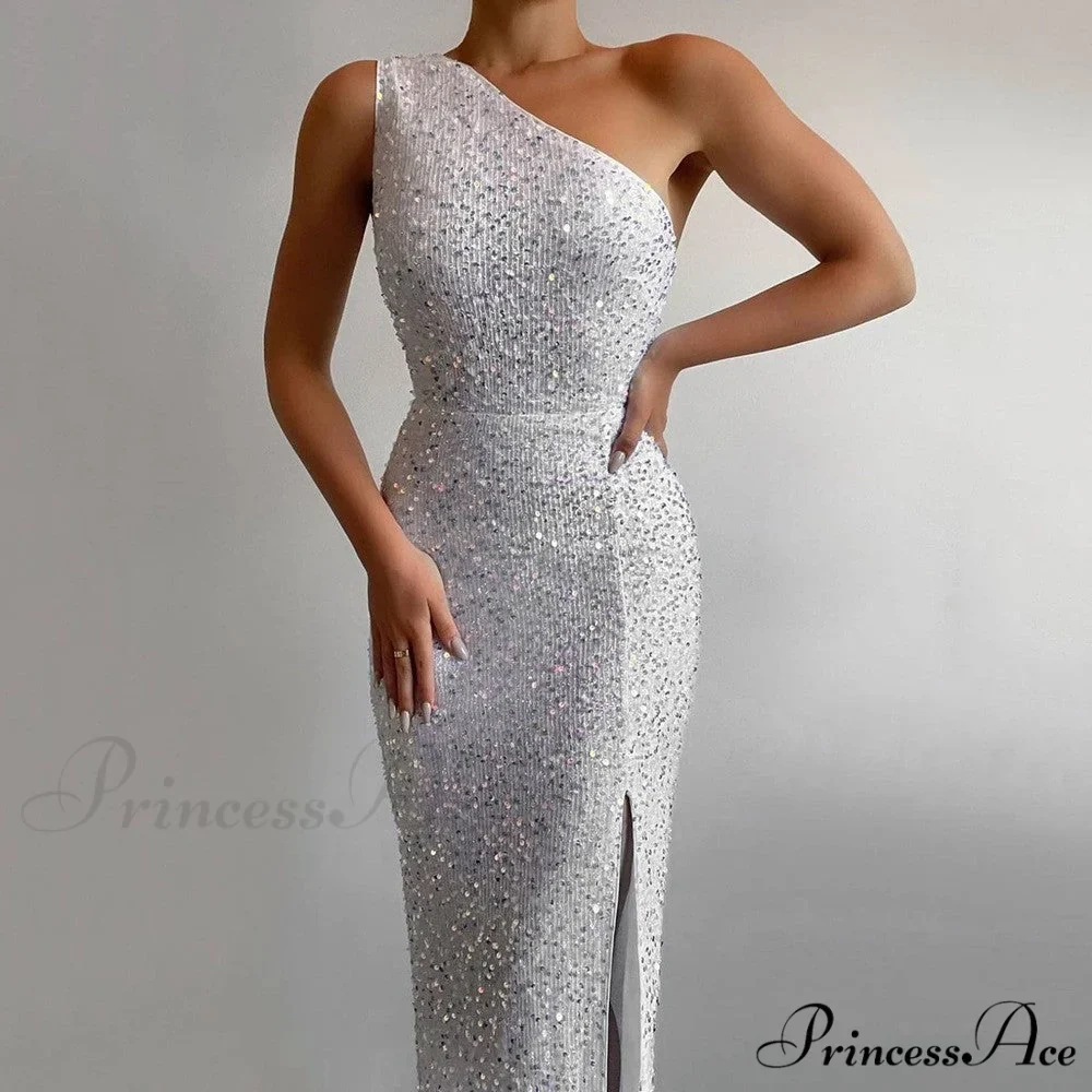 Lyla Formal One Charming Shoulder Sequin Dress - Image 2