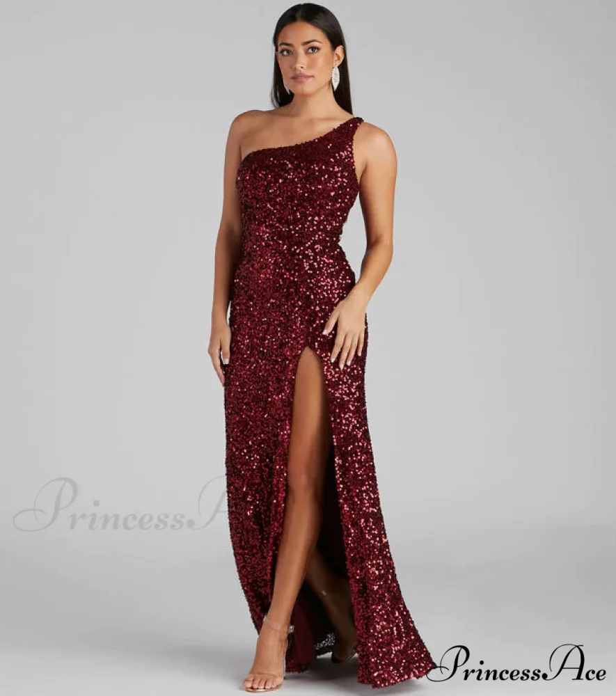 Lyla Formal One Charming Shoulder Sequin Dress - Image 3