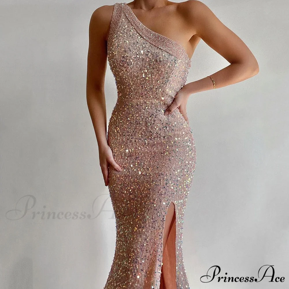 Lyla Formal One Charming Shoulder Sequin Dress - Image 5