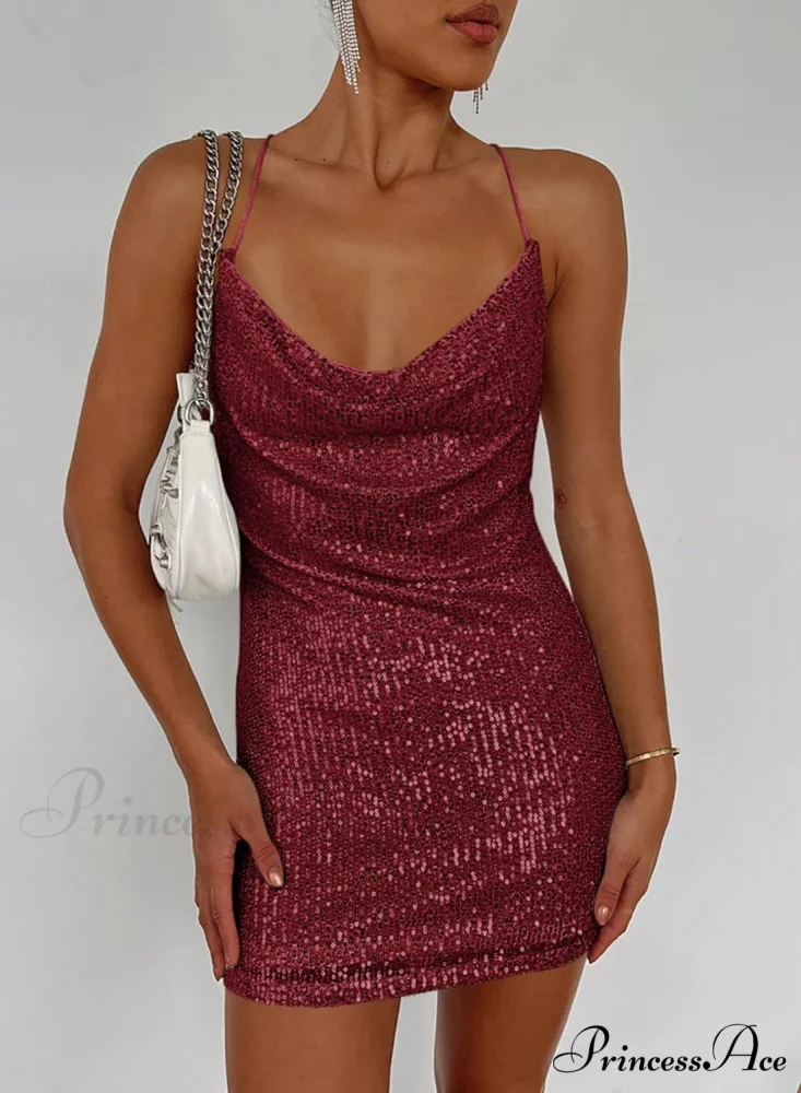 Stunning Sparkle Stylish Rhinestone Mini Dress - Image 16