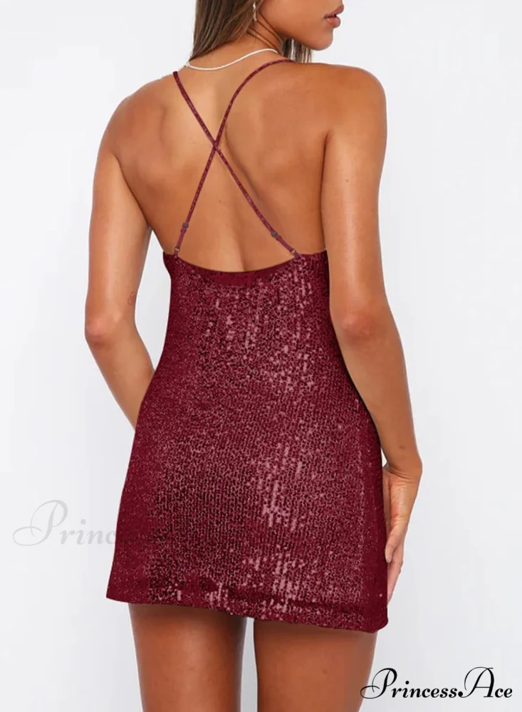 Stunning Sparkle Stylish Rhinestone Mini Dress - Image 18