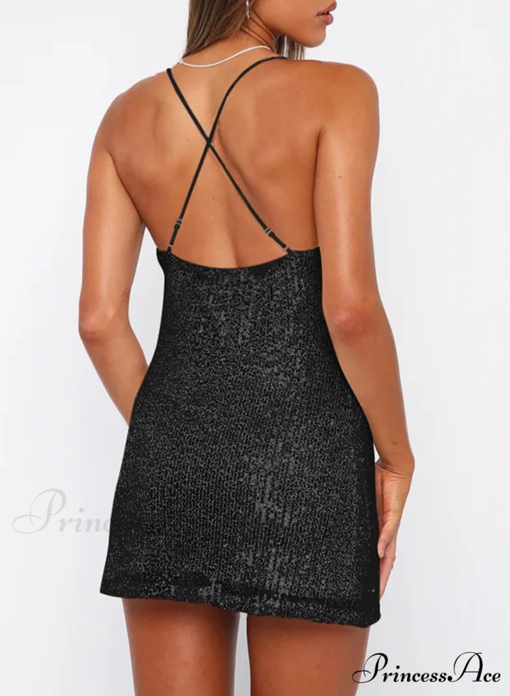 Stunning Sparkle Stylish Rhinestone Mini Dress - Image 20