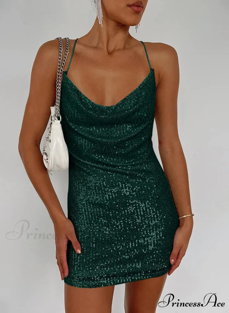 Stunning Sparkle Stylish Rhinestone Mini Dress - Image 7
