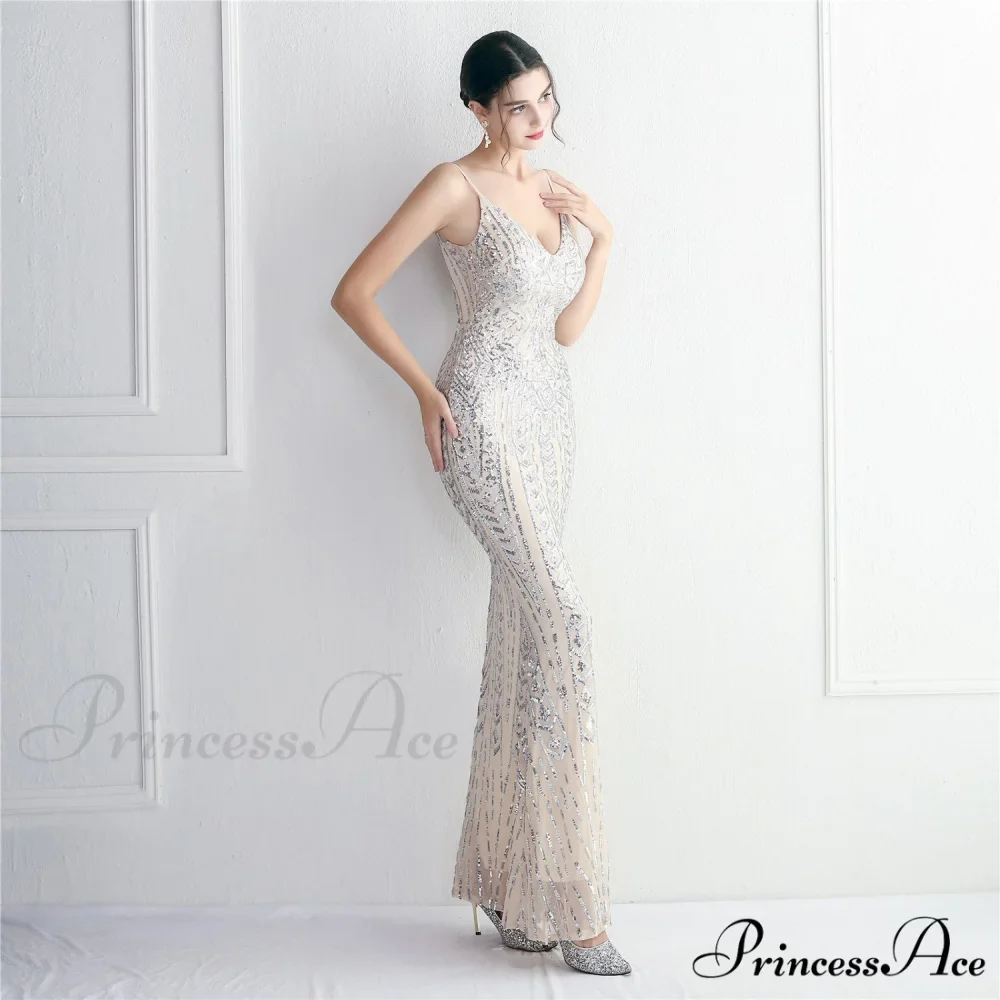 Taisia Formal Stylish Sequin Scroll Dress - Image 10