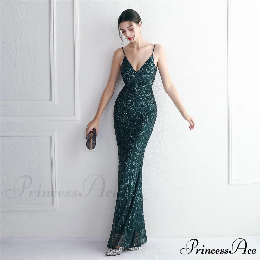 Taisia Formal Stylish Sequin Scroll Dress - Image 11