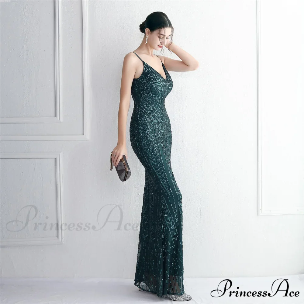 Taisia Formal Stylish Sequin Scroll Dress - Image 12