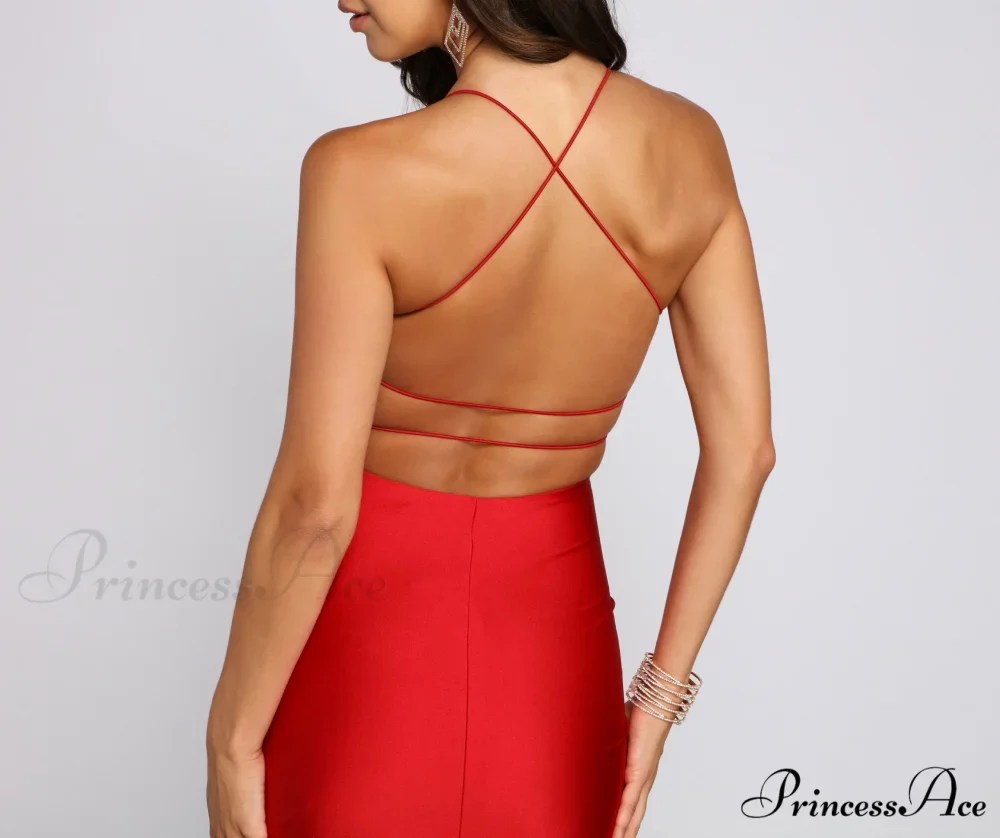Whitney Formal Stylish High-Slit Mermaid Dress - Image 4