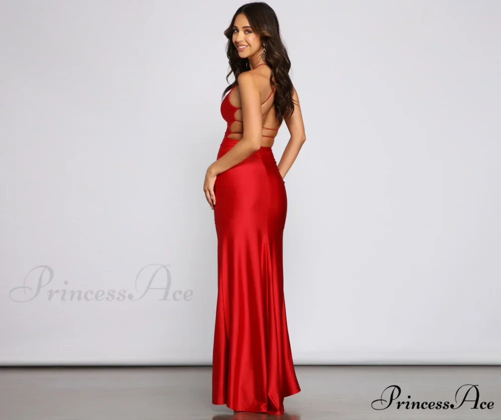 Whitney Formal Stylish High-Slit Mermaid Dress - Image 9