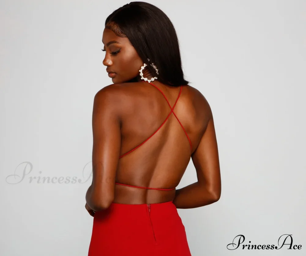 Jolie Formal High Charming Slit A-Line Dress - Image 3