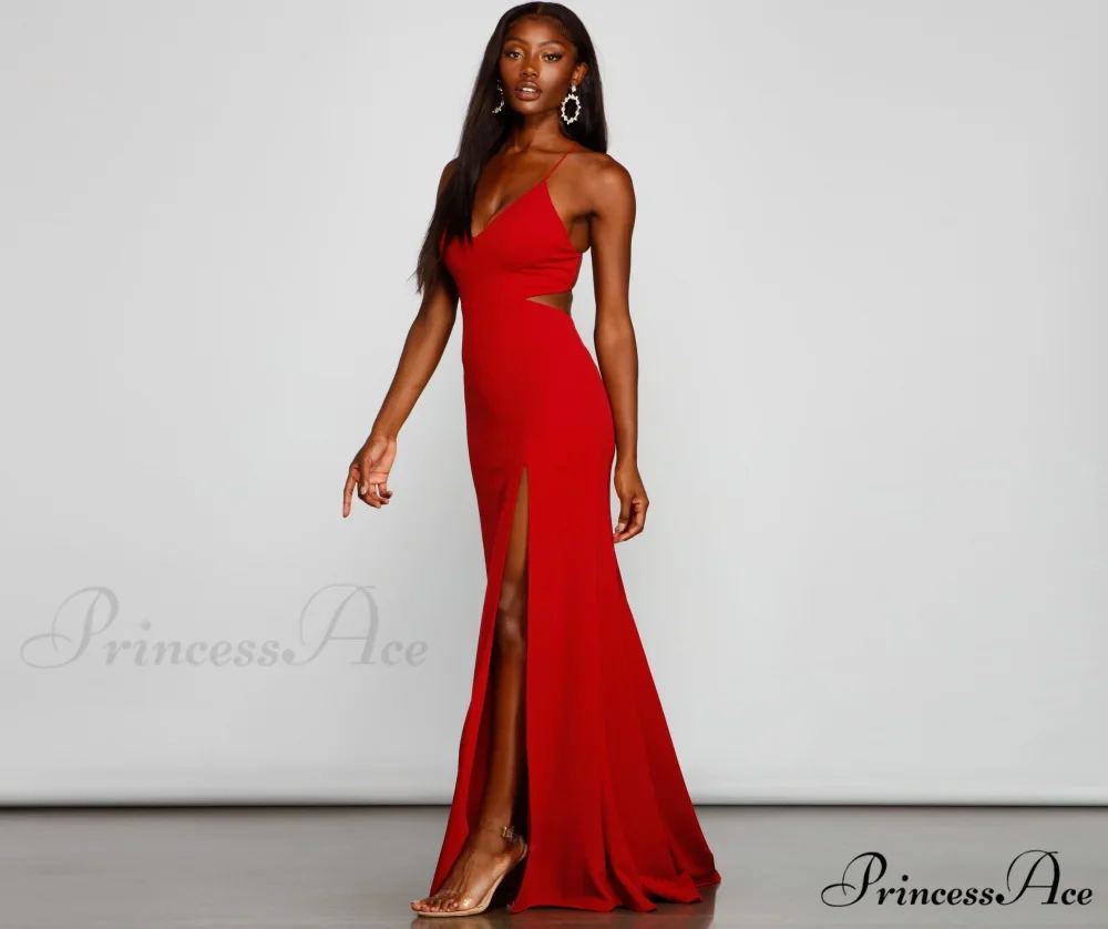 Jolie Formal High Charming Slit A-Line Dress - Image 4