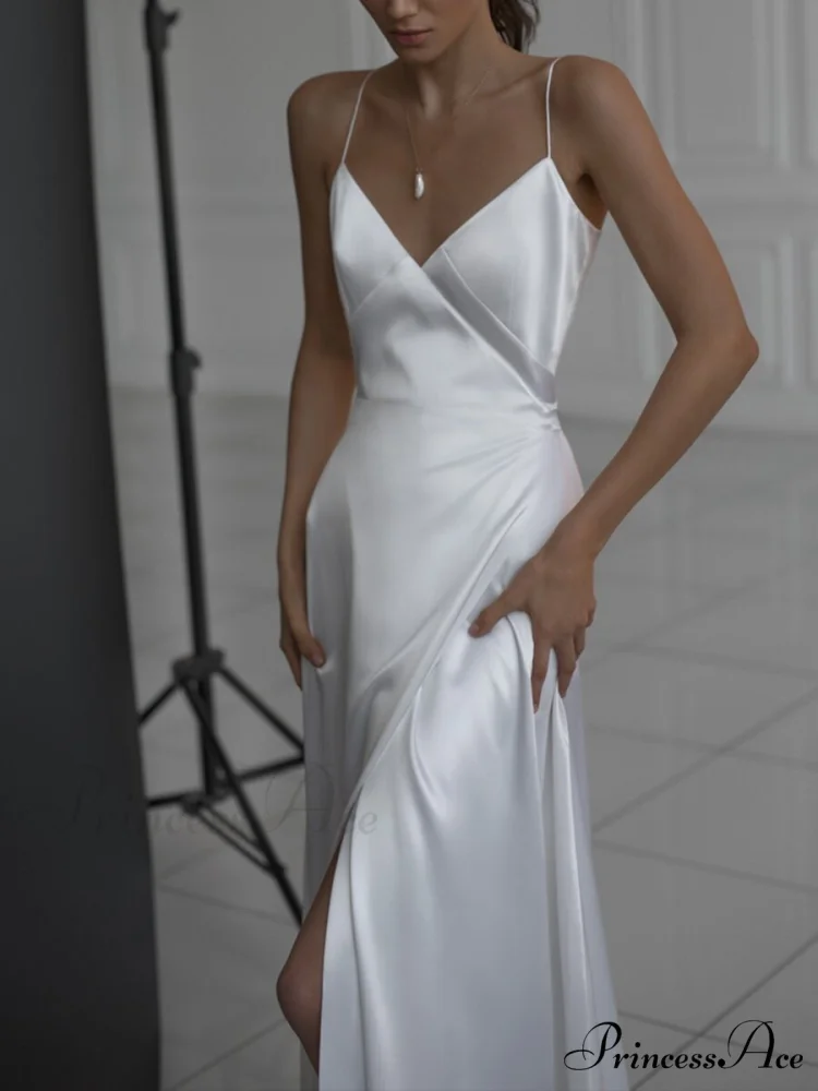 Kiara Satin Stylish High-Slit Mermaid Dress - Image 2