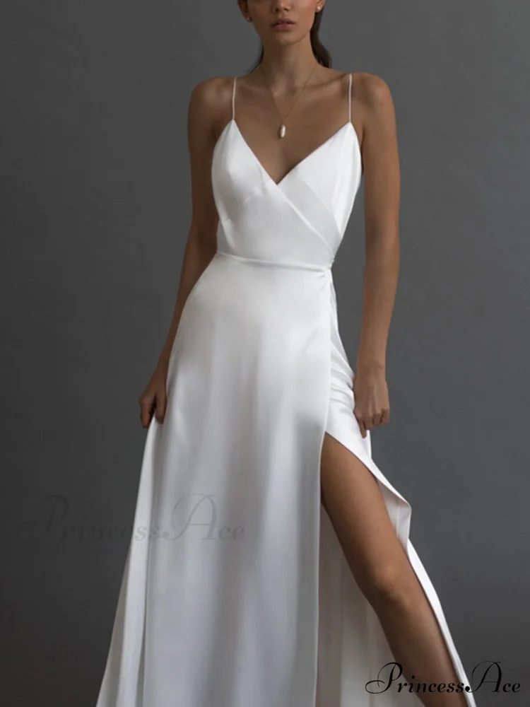 Kiara Satin Stylish High-Slit Mermaid Dress - Image 3