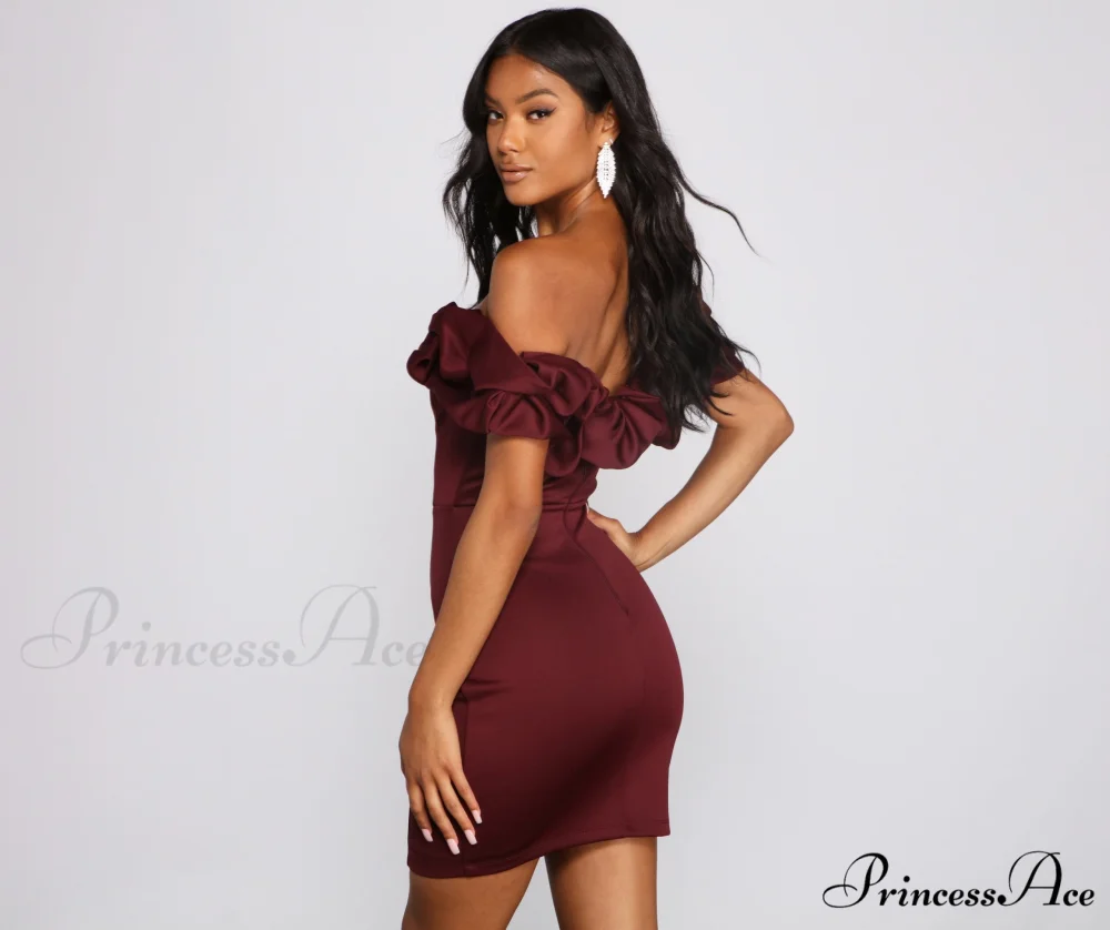 Kiari Formal Off Charming the Shoulder Ruffled Dress - Image 11