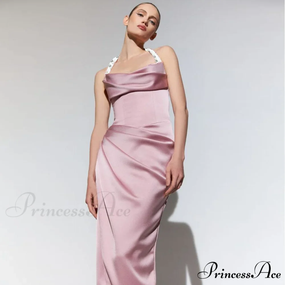 Ella Cowl Stylish Neck Satin Dress - Image 2
