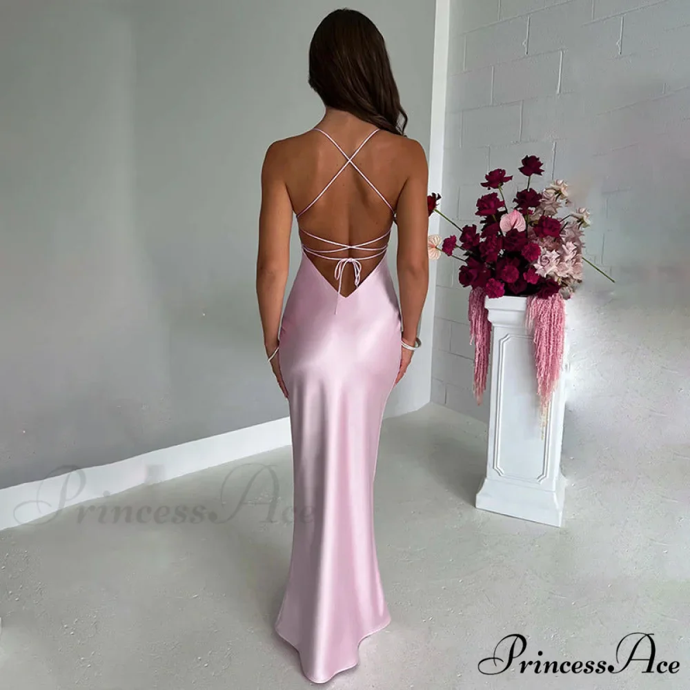 Emilia Draped Stylish Satin Gown - Image 10