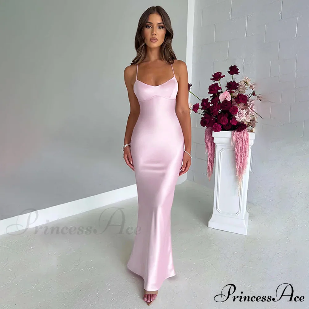Emilia Draped Stylish Satin Gown - Image 9