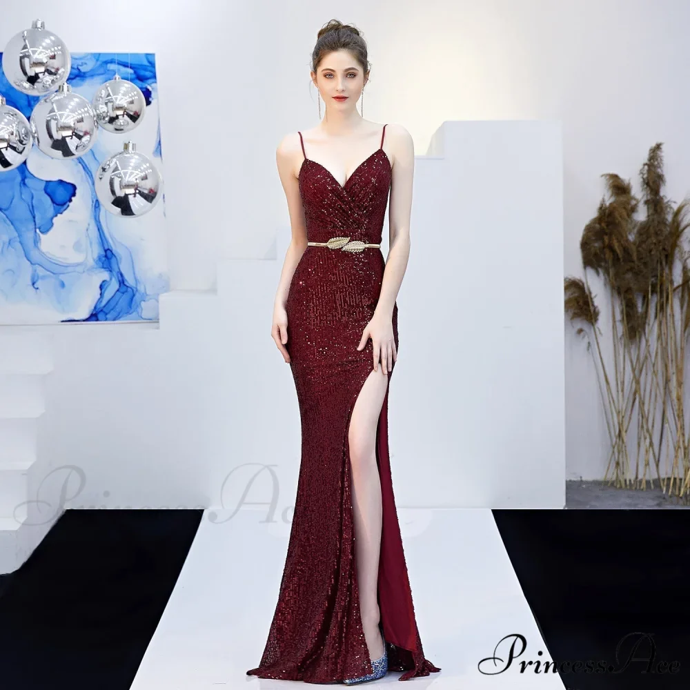 Emma sequined Stylish Formal slit dress - Image 10