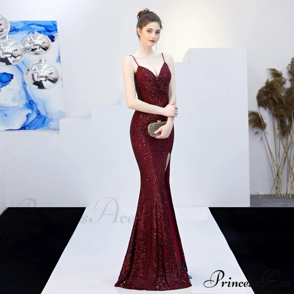 Emma sequined Stylish Formal slit dress - Image 12