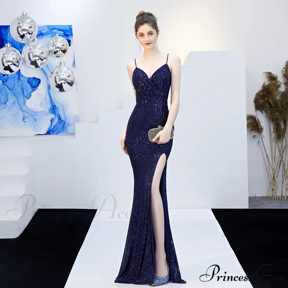 Emma sequined Stylish Formal slit dress - Image 13