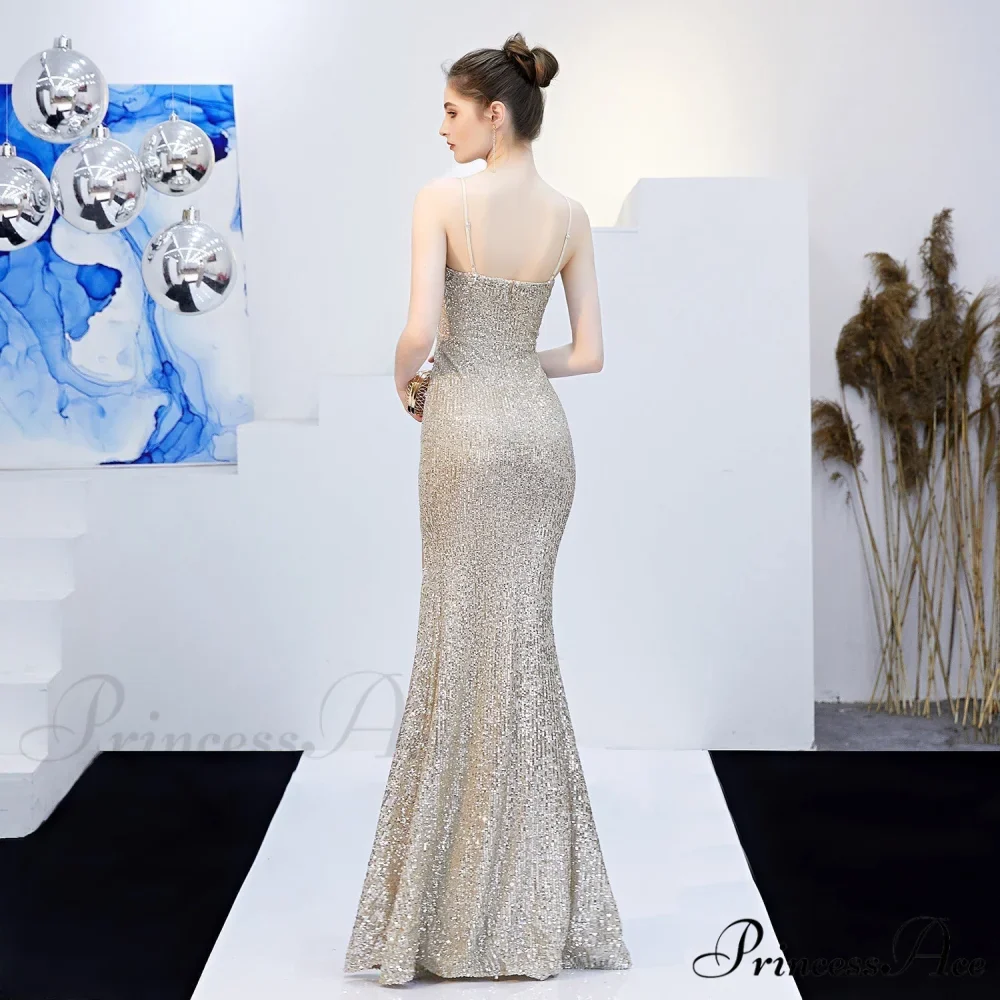 Emma sequined Stylish Formal slit dress - Image 17