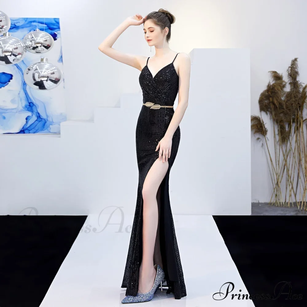 Emma sequined Stylish Formal slit dress - Image 3