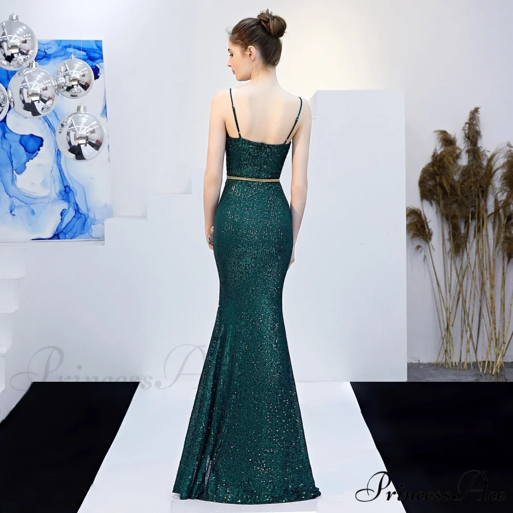 Emma sequined Stylish Formal slit dress - Image 4
