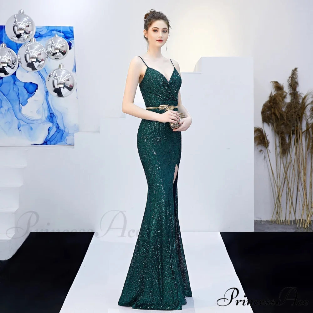 Emma sequined Stylish Formal slit dress - Image 5