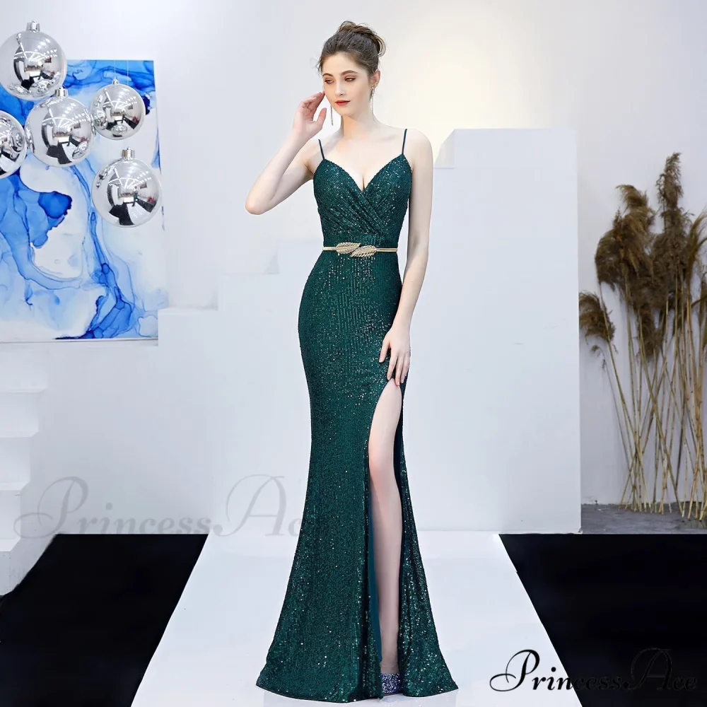 Emma sequined Stylish Formal slit dress - Image 6