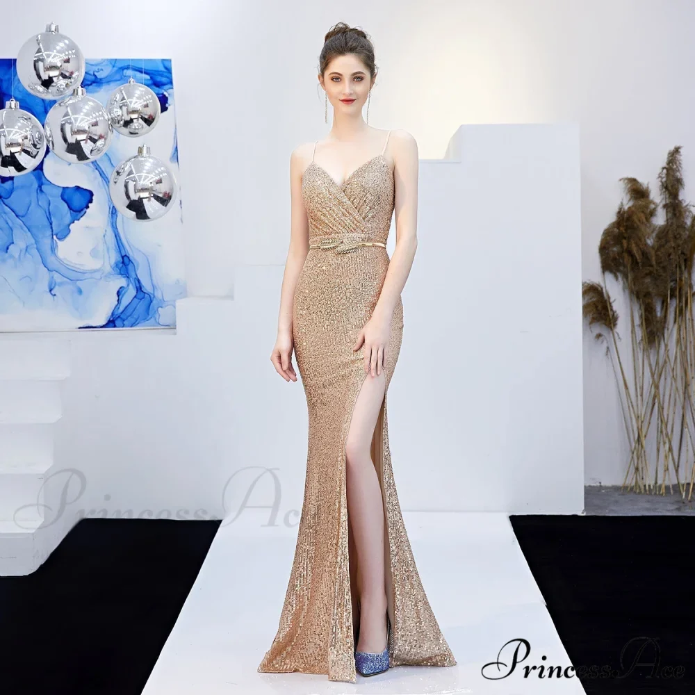 Emma sequined Stylish Formal slit dress - Image 7