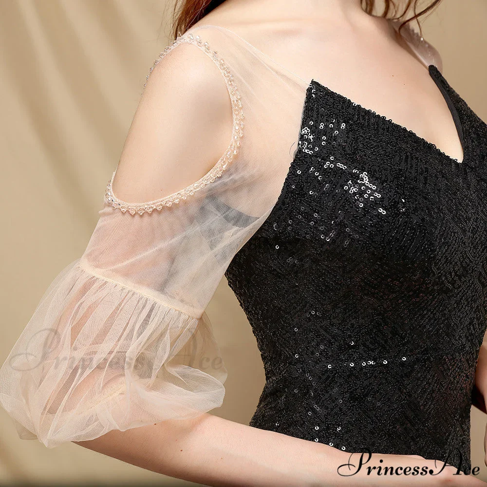 Quinn Sequin Scroll Charming Puff Sleeve Dress - Image 10
