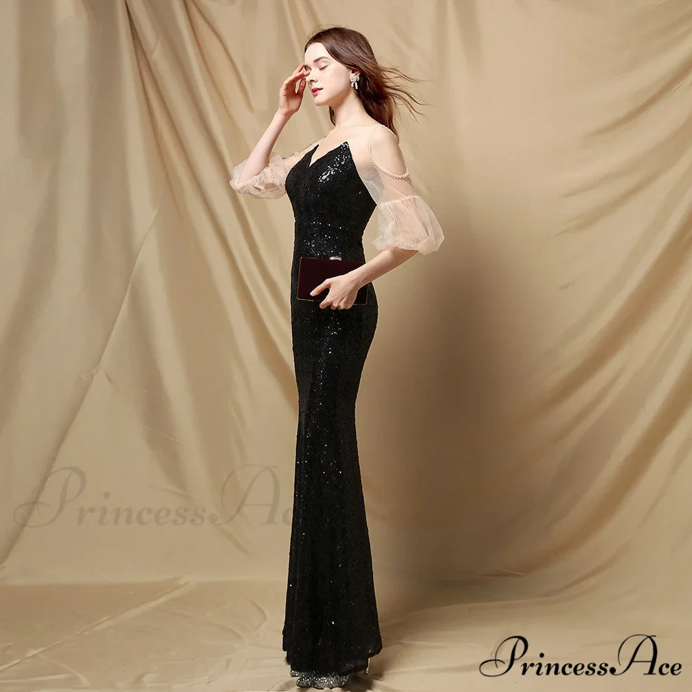 Quinn Sequin Scroll Charming Puff Sleeve Dress - Image 11