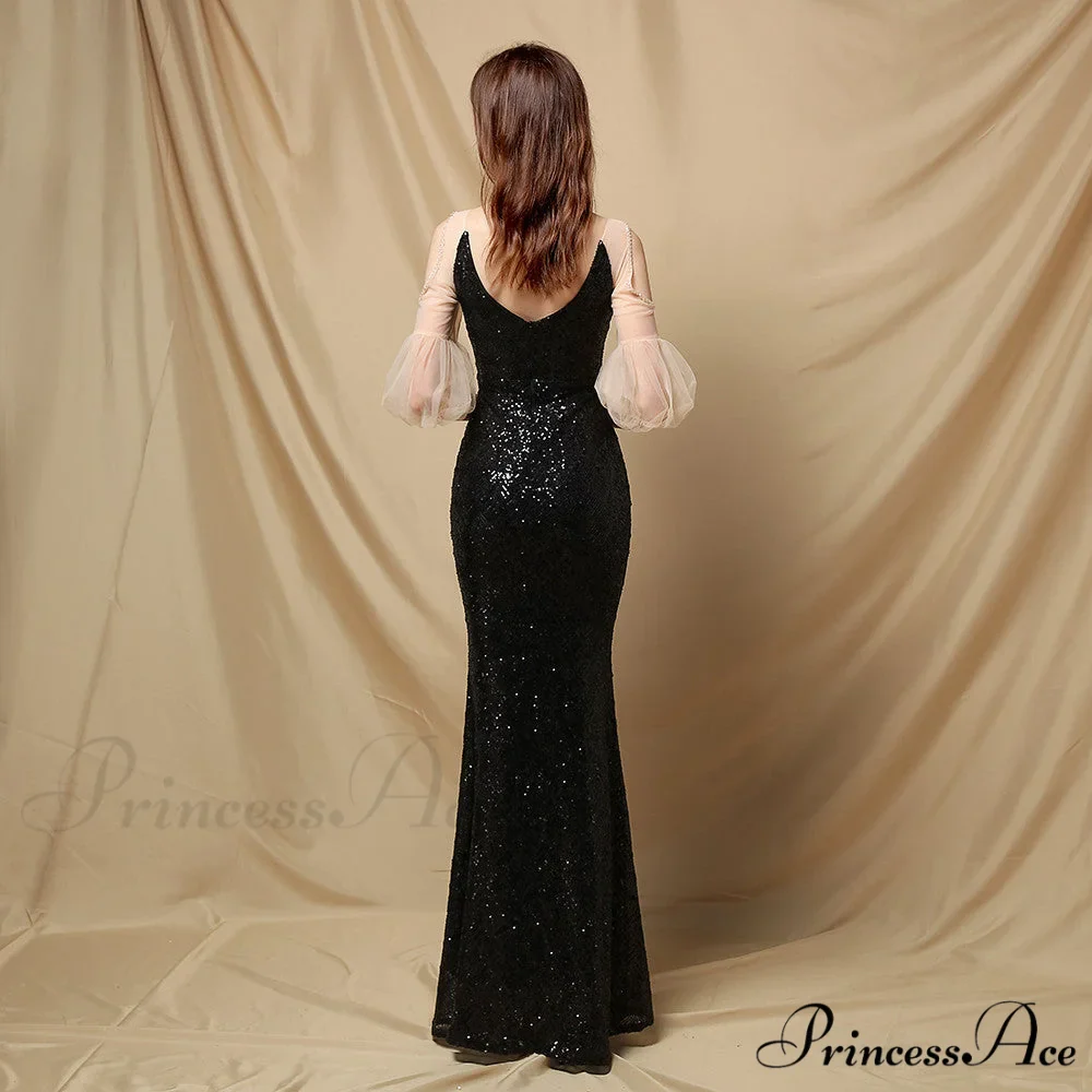 Quinn Sequin Scroll Charming Puff Sleeve Dress - Image 8