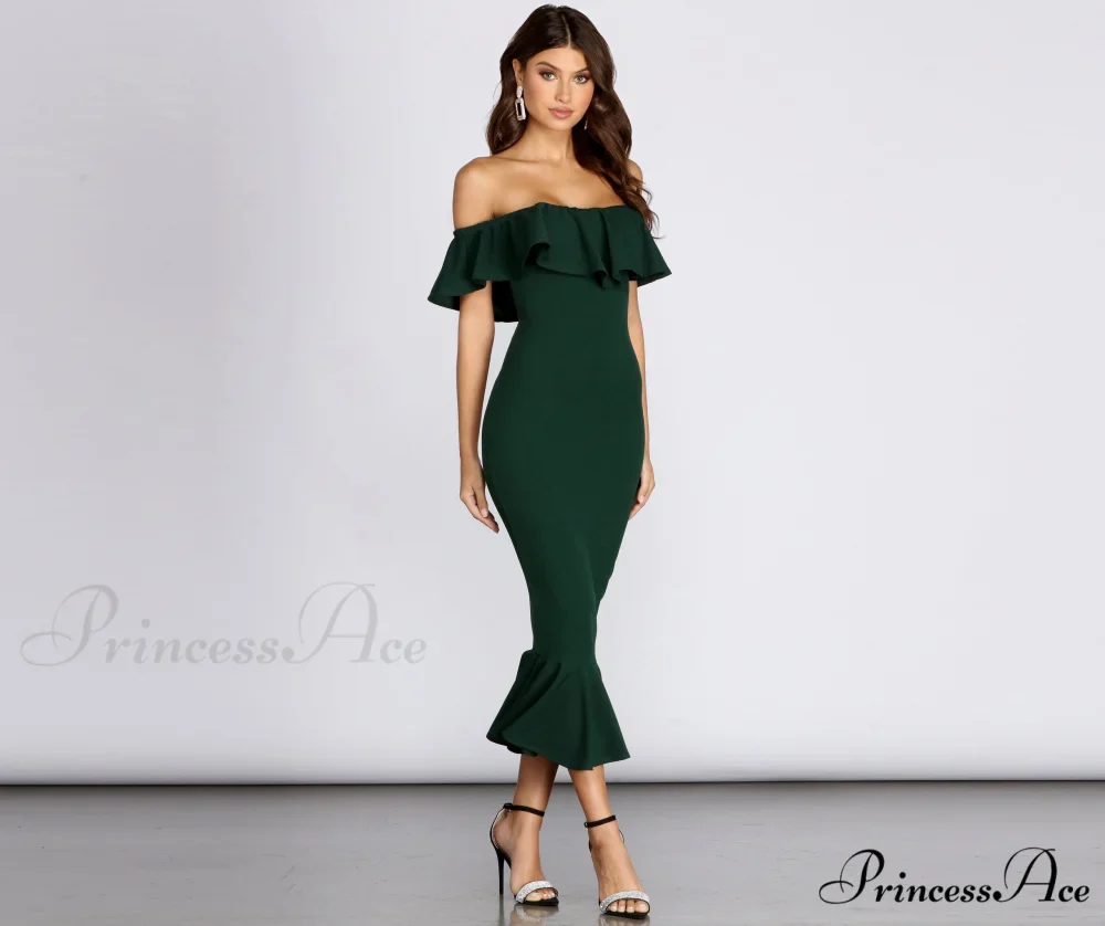 Ready And Stylish Ruffled Midi Dress - Image 11