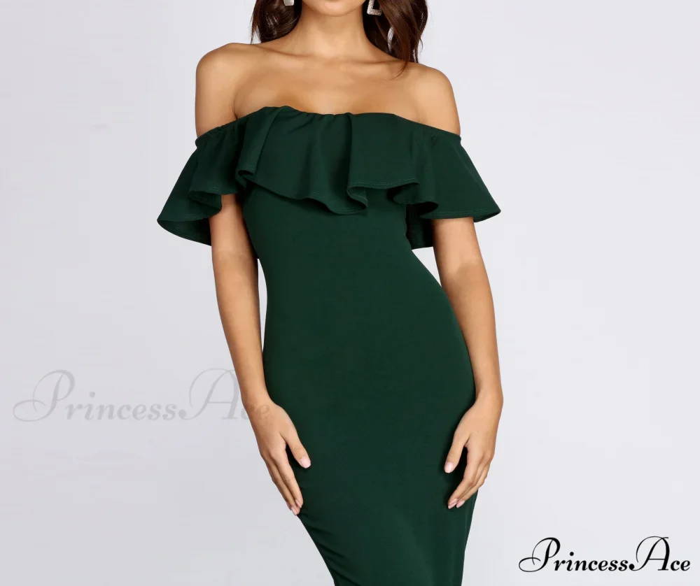 Ready And Stylish Ruffled Midi Dress - Image 12