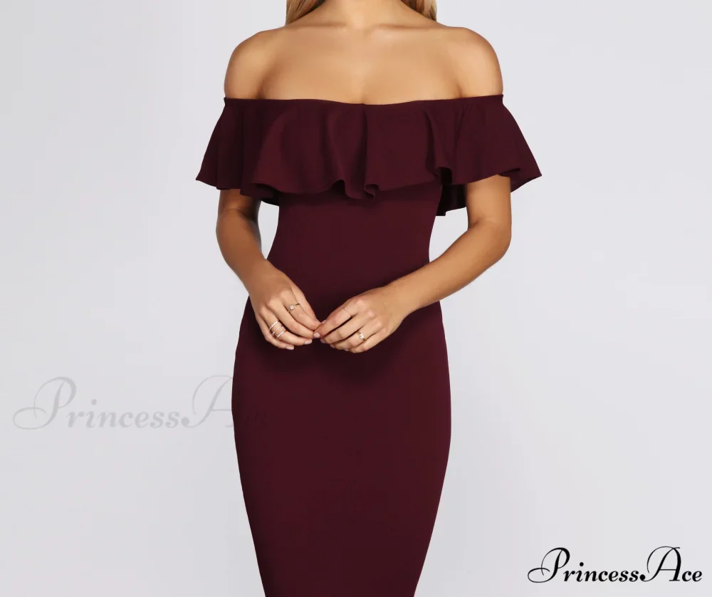 Ready And Stylish Ruffled Midi Dress - Image 2